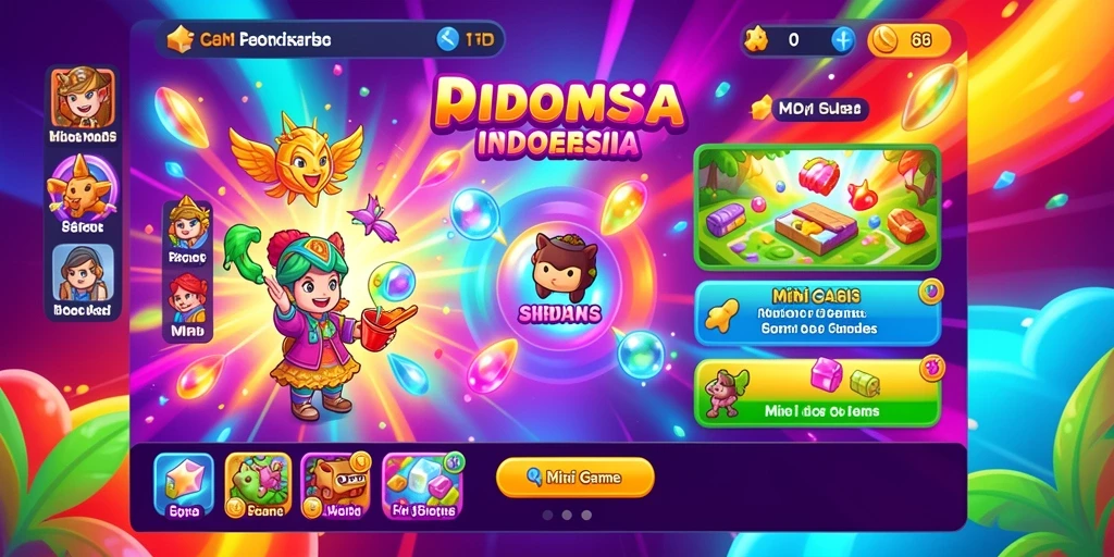 Tangkapan layar menampilkan level pertama yang penuh warna.