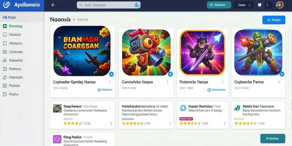 Tampilan utama permainan dengan antarmuka yang user-friendly.